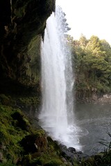 waterfall in the forest, the rainbow falls, new zealand,