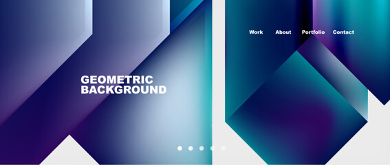 Fototapeta premium Colorful gradients with abstract geometric shapes. Vector Illustration For Wallpaper, Banner, Background, Card, Book Illustration, landing page