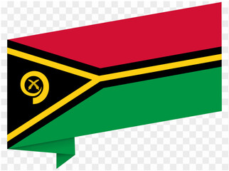 Vanuatu flag wave isolated on png or transparent background vector illustration.
