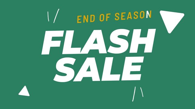 Animation of the words FLASH SALE as a sign that product sales have started