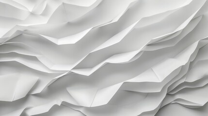 Obraz premium Abstract white folded paper texture.