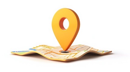 Mark location. Locate pin gps map. Realistic 3d design In plastic cartoon style. Icon isolated on white background. Vector illustration