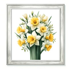 Daffodil bouquet clipart with daffodils arranged in a bouquet 