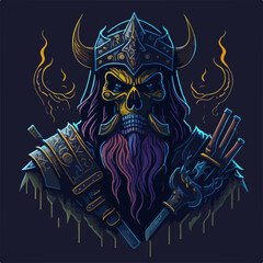 An immortal demon warlord, cloaked in dark armor, wields a fiery blade, commanding an army of fierce warriors with an aura of relentless power and evil.