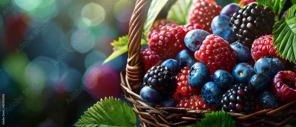 Wall mural Colorful Berry Harvest - Wall murals