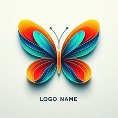 Minimalist and Futuristic Butterfly-Inspired Logo