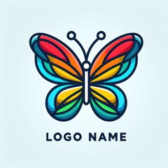 Minimalist and Futuristic Butterfly-Inspired Logo