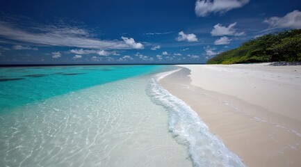 Fototapeta premium beach with white sand beach