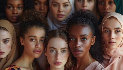 Fototapeta premium Diverse group of women embracing unity