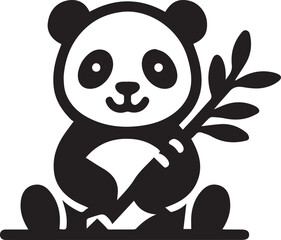 Obraz premium Panda silhouette