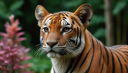 Obraz premium Close-up of a Tiger's Face.