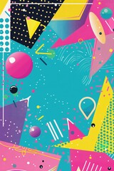 Obraz premium Abstract Geometric Pattern in Vibrant Colors