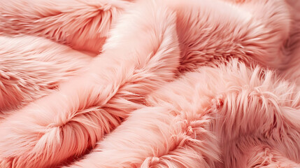 Top view on stylish 2024 year fur textured jacket in peach fuzz colour : Generative AI