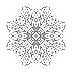 Floral Oriental Outline Vintage Decorative Elements Pattern Illustration mandala for kinds