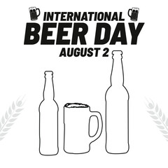 vector illustration for international beer day celebration