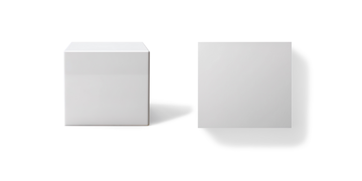 White Quadrilateral Isolated on Transparent Background