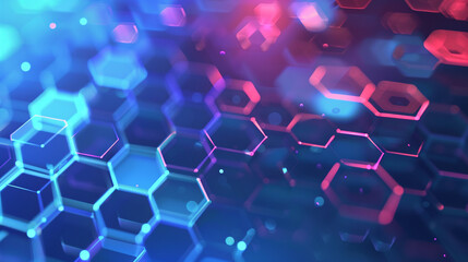 Obraz premium Digital Futuristic hexagonal elements. Medical, technology or science design. 