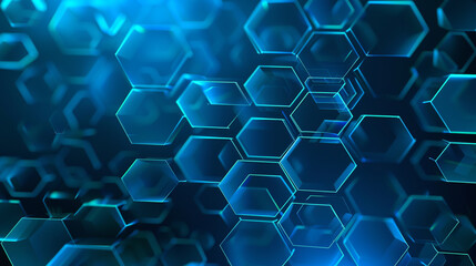 Obraz premium Hexagon Futuristic background design. digital hexagon background for design works. Geometric abstract background with molecular structure.