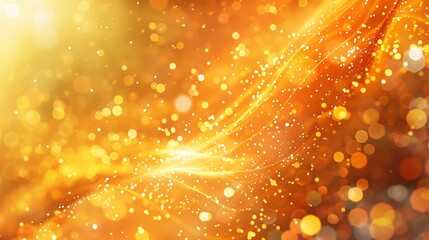 Abstract background with warm golden lights and bokeh.