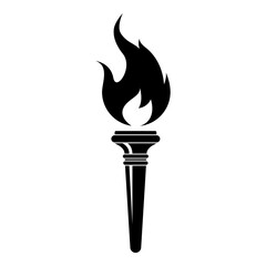 Torch icon isolated on white background