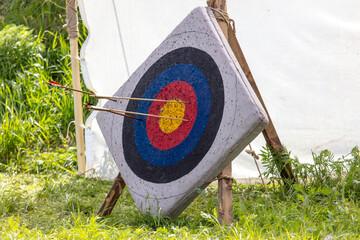 Archery target in the park
