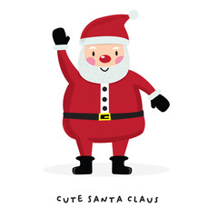 cute Santa Claus cartoon doodle  in christmas day ,cute doodle