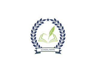 Educational emblem logo design