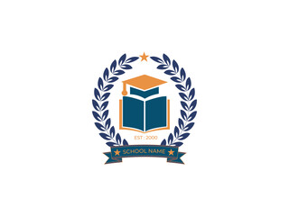 Educational emblem logo design