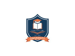Educational emblem logo design