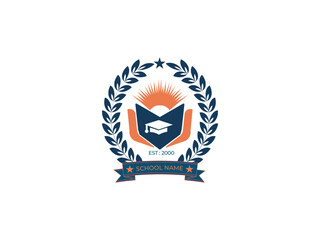 Educational emblem logo design