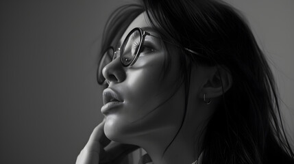 Fototapeta premium Aqua menthetrends Fashion Casual look Girl minimal aesthetic Monochrome color design : Generative AI
