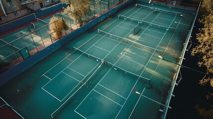 Tennis courts of the sports club