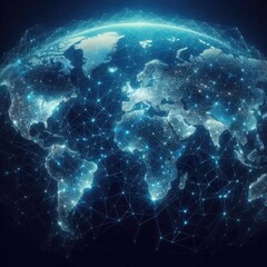 Fototapeta premium Illustration of Interconnected Countries