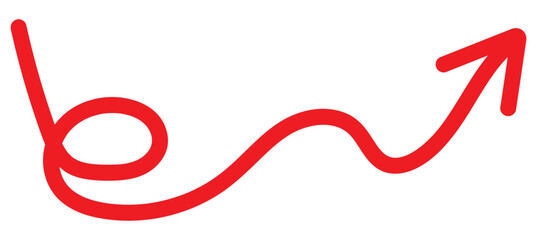 Twisting doodle arrow. Thin hand drawn icon. Line curved arrow .Line doodle arrow icon . Brush doodle arrow icon .hand drawn Arrows icons Set. arrow icon with various direction. eps 10