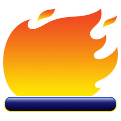 Fire label banner