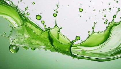 The green liquid looks fresh and clean, emphasizing the quality and effectiveness of the product. perfect for dish soap projects