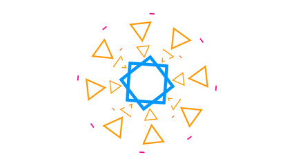 symbol made of colorful splashes