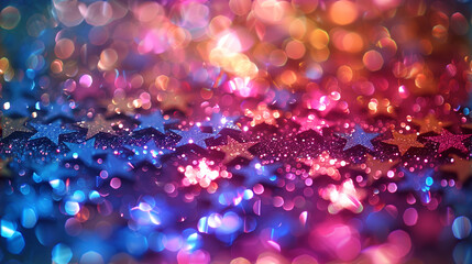 3D Stars on a Blue Background. Perfect for Wallpaper, Fabric, and Web Design.