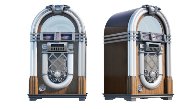 old radio isolated on white