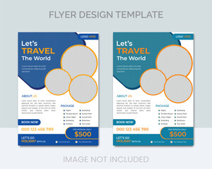 Creative and modern travel flyer design 