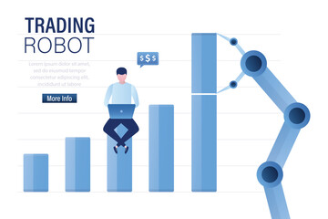 Boost revenue with automatic trading signals. Help for traders or entrepreneurs, trading robot boost earnings on stock market. Improvement productivity