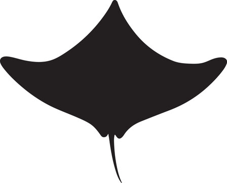 recommend clip art: Stingray Silhouette Vector Illustration White Background