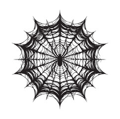 SPIDER NET SILHOUETTE VECTOR ILLUSTRATION