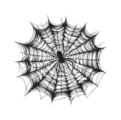 Obraz premium SPIDER NET SILHOUETTE VECTOR ILLUSTRATION