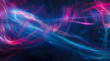 Dark abstract background with blue and pink light streaks