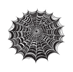 SPIDER NET SILHOUETTE VECTOR ILLUSTRATION