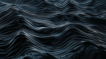 Neon Ripples: Dark Surface Banner. Generative AI