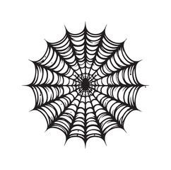 SPIDER NET SILHOUETTE VECTOR ILLUSTRATION