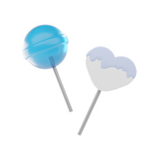 lollipop 3d icon and illustration