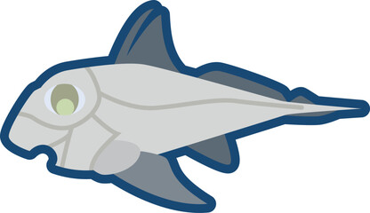 かわいいギンザメのイラスト